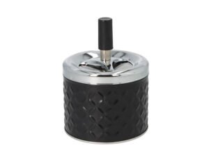schleuderaschenbecher schwarz matt metall o 9 cm h 12 cm